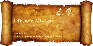Láncz Vivien névjegykártya