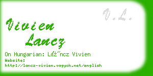 vivien lancz business card